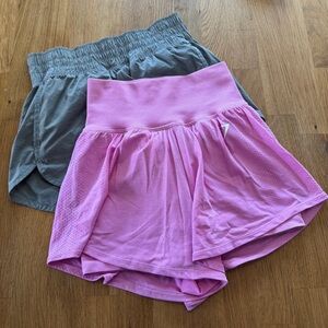 VS Pink Gymshark XS Gray and Pink Lot of 2 Athletic Shorts
